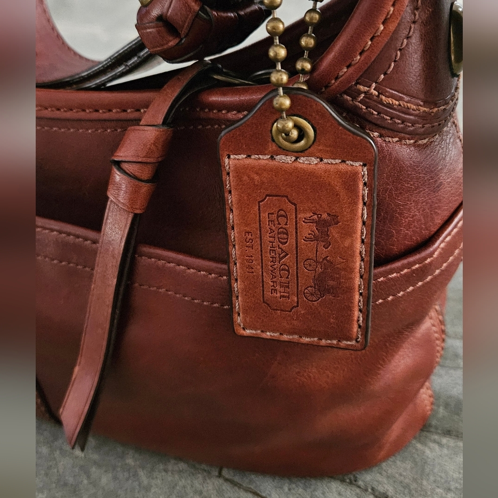 Coach Bleeker Brown Leather Shoulder Bag - Picture 6 of 11